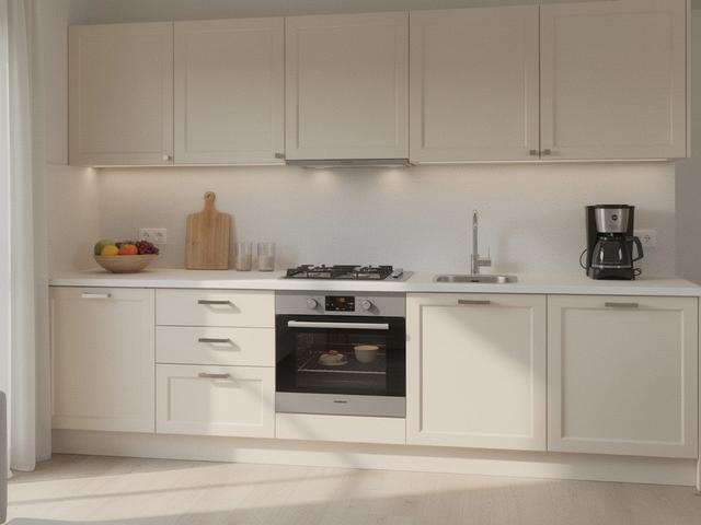 Cocina moderna en un piso del barrio de Retiro
